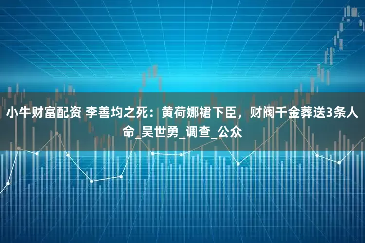 小牛财富配资 李善均之死：黄荷娜裙下臣，财阀千金葬送3条人命_吴世勇_调查_公众